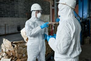 asbestos removal sydney, Workers in Recycling Plant Warehouse, asbestos removals sydney